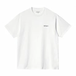 CARHARTT S/S SCRIPT EMBROIDERY T-SHIRT WHITE/BLACK NEW ARRIVALS