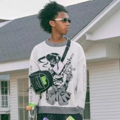 TAKA ORIGINAL [ ETERNET 001 ] ANIME GIRL KNIT JUMPER CREAM NEW ARRIVALS