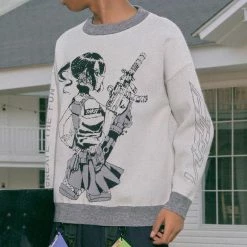 TAKA ORIGINAL [ ETERNET 001 ] ANIME GIRL KNIT JUMPER CREAM NEW ARRIVALS