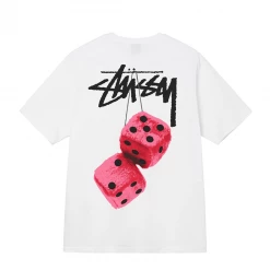 STUSSY - FUZZY DICE TEE WHITE