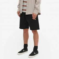 CARHARTT WIP CHASE SWEAT SHORT - BLACK/GOLD NEW ARRIVALS