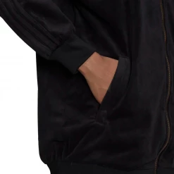 ADIDAS - VELOUR TRACK TOP BLACK NEW ARRIVALS