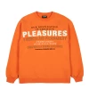 PLEASURES - PERMANENT CREWNECK ORANGE