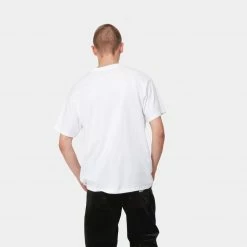 CARHARTT S/S SCRIPT EMBROIDERY T-SHIRT WHITE/BLACK NEW ARRIVALS