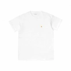 CARHARTT W' S/S CHASE T-SHIRT - WHITE/GOLD