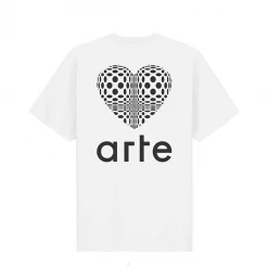 NEW ARRIVALS ARTE- TZARA HEART TEE WHITE