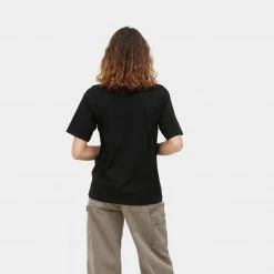 CARHARTT W' S/S CHASE T-SHIRT - BLACK/GOLD