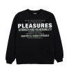 NEW ARRIVALS PLEASURES - PERMANENT CREWNECK BLACK