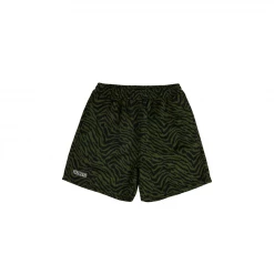 PLEASURES - BREAKER FUZZT STRIPE SHORTS GREEN