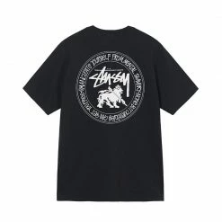 Stüssy NEW ARRIVALS STUSSY - RASTA DOT PIG. DYED TEE BLACK