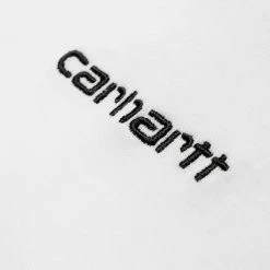 CARHARTT S/S SCRIPT EMBROIDERY T-SHIRT WHITE/BLACK NEW ARRIVALS