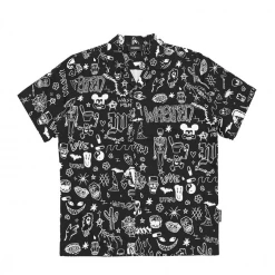 WASTED PARIS - SHIRT LOCALS ALLOVER BLACK NEW ARRIVALS