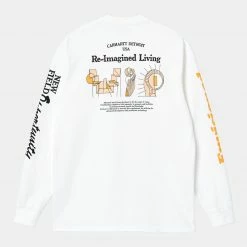 CARHARTT L/S LIVING T-SHIRT - WHITE NEW ARRIVALS