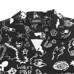 WASTED PARIS - SHIRT LOCALS ALLOVER BLACK NEW ARRIVALS