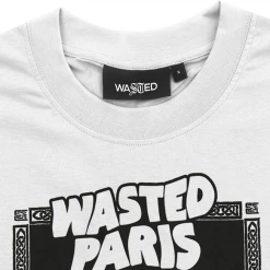 WASTED PARIS - WHITE PARANOID LONG SLEEVE T-SHIRT NEW ARRIVALS