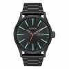 NIXON SENTRY SS 42 MM ALL BLACK / SILVER LUM