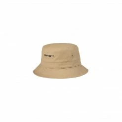 NEW ARRIVALS CARHARTT SCRIPT BUCKET HAT DUSTY H BROWN