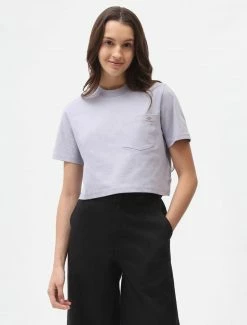 DICKIES WOMEN SS PORTERDALE CROP LILAC GRAY
