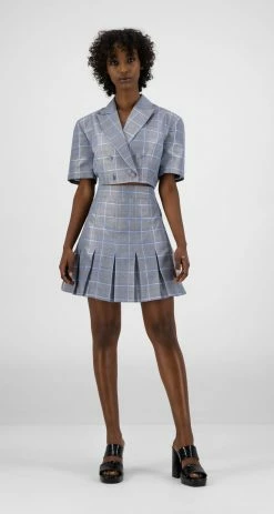 DAILY PAPER KALENA BLAZER BLUE CHECK
