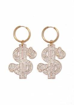 NAMILIA D-DOLLAR MINI HOOP EARRINGS GOLD