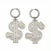 NAMILIA D-DOLLAR MINI HOOP EARRINGS SILVER