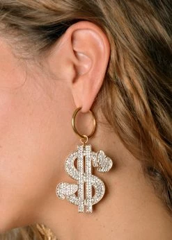 NAMILIA D-DOLLAR MINI HOOP EARRINGS GOLD