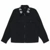 PLEASURES SLASHER WORK JACKET BLACK APPAREL
