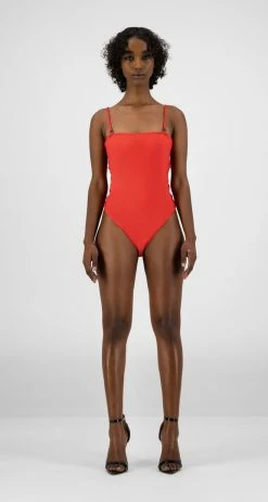DAILY PAPER KEEVA SWIMSUIT RED APPAREL