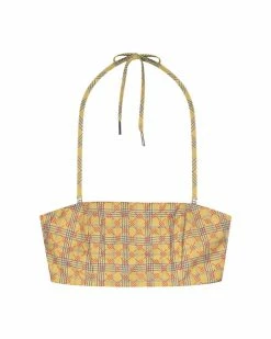 DAILY PAPER YELLOW CHECK KRISTA TOP