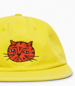 PARRA SAD CAT 6 PANEL HAT YELLOW