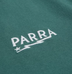 NEW ARRIVALS PARRA - LIGHTING LOGO T SHIRT GREEN