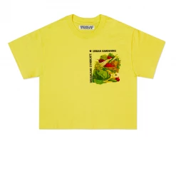 DREAMLAND SYNDICATE URBAN GARDENING CROPPED T-SHIRT YELLOW