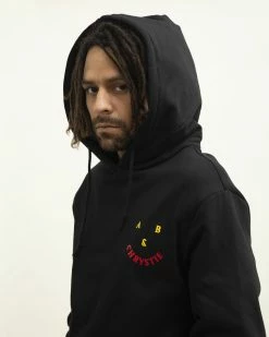 APPAREL CHRYSTIE NYC A&B SMILE LOGO HOODIE BLACK