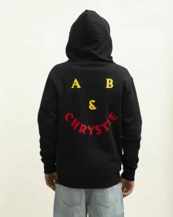 APPAREL CHRYSTIE NYC A&B SMILE LOGO HOODIE BLACK