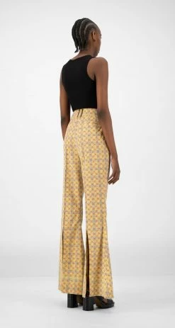 APPAREL DAILY PAPER YELLOW CHECK KACY PANTS