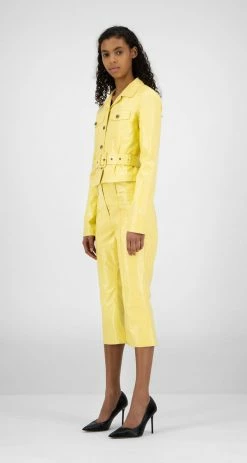 APPAREL DAILY PAPER YELLOW OSTRICH KALAT BLAZER