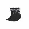 ADIDAS MID CUT CRW SOCKS BLACK (3 PAIA)