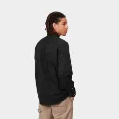 NEW ARRIVALS CARHARTT L/S MADISON SHIRT - BLACK/WAX