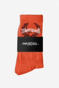 Wastedparis WASTED PARIS COLUMBIA BRIDGE SOCKS ORANGE
