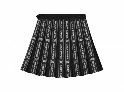 NEW ARRIVALS DAILY PAPER ETAPE LOGO SKIRT BLACK WHITE