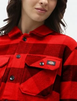 DICKIES WOMEN NEW SACRAMENTO SHIRT RED