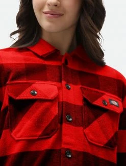 DICKIES WOMEN NEW SACRAMENTO SHIRT RED