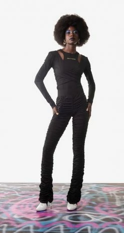 DAILY PAPER BLACK LUCILLE LEGGINGS NEW ARRIVALS