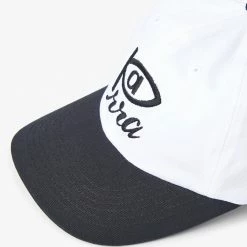 NEW ARRIVALS BY PARRA UNISEX WEIRD EYE LOGO 6 PANEL HAT - WHITE