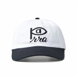 NEW ARRIVALS BY PARRA UNISEX WEIRD EYE LOGO 6 PANEL HAT - WHITE