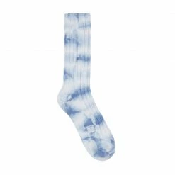 STUSSY MAN DYED RIBBED CREW SOCKS - BLUE NEW ARRIVALS