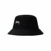 STUSSY UNISEX STOCK BUCKET HAT - BLACK