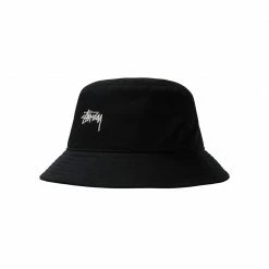 STUSSY UNISEX STOCK BUCKET HAT - BLACK