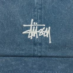 Stussy NEW ARRIVALS STÜSSY UNISEX WASHED STOCK LOW PRO CAP - LAGUNA BLUE