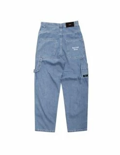 HANNIBAL SPECIALS HANNIBAL STORE DENIM “GET FREE OR DIE TRYING” BLEACHED